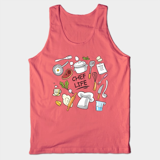 Chef Life Tank Top by Trenkey Creations